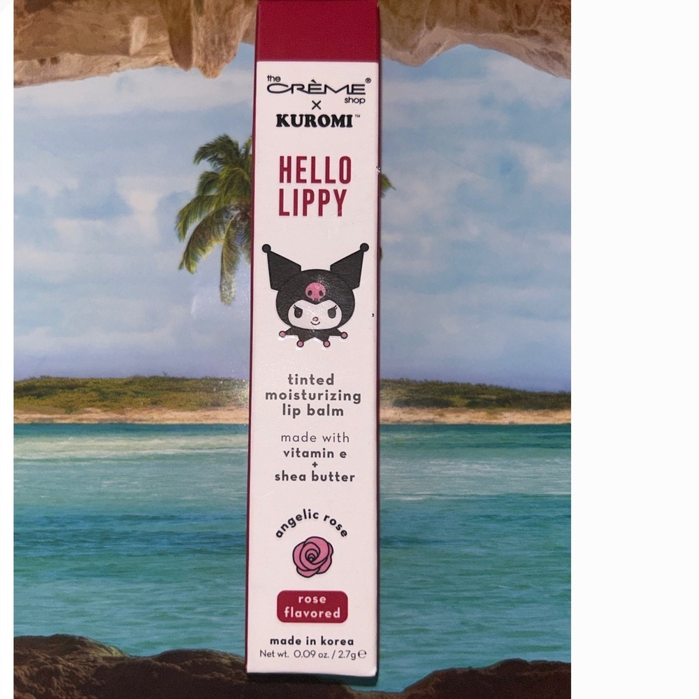 The Creme Shop Kuromi Hello Lippy Tinted Moisturizing Lip Balm Rose Flavored